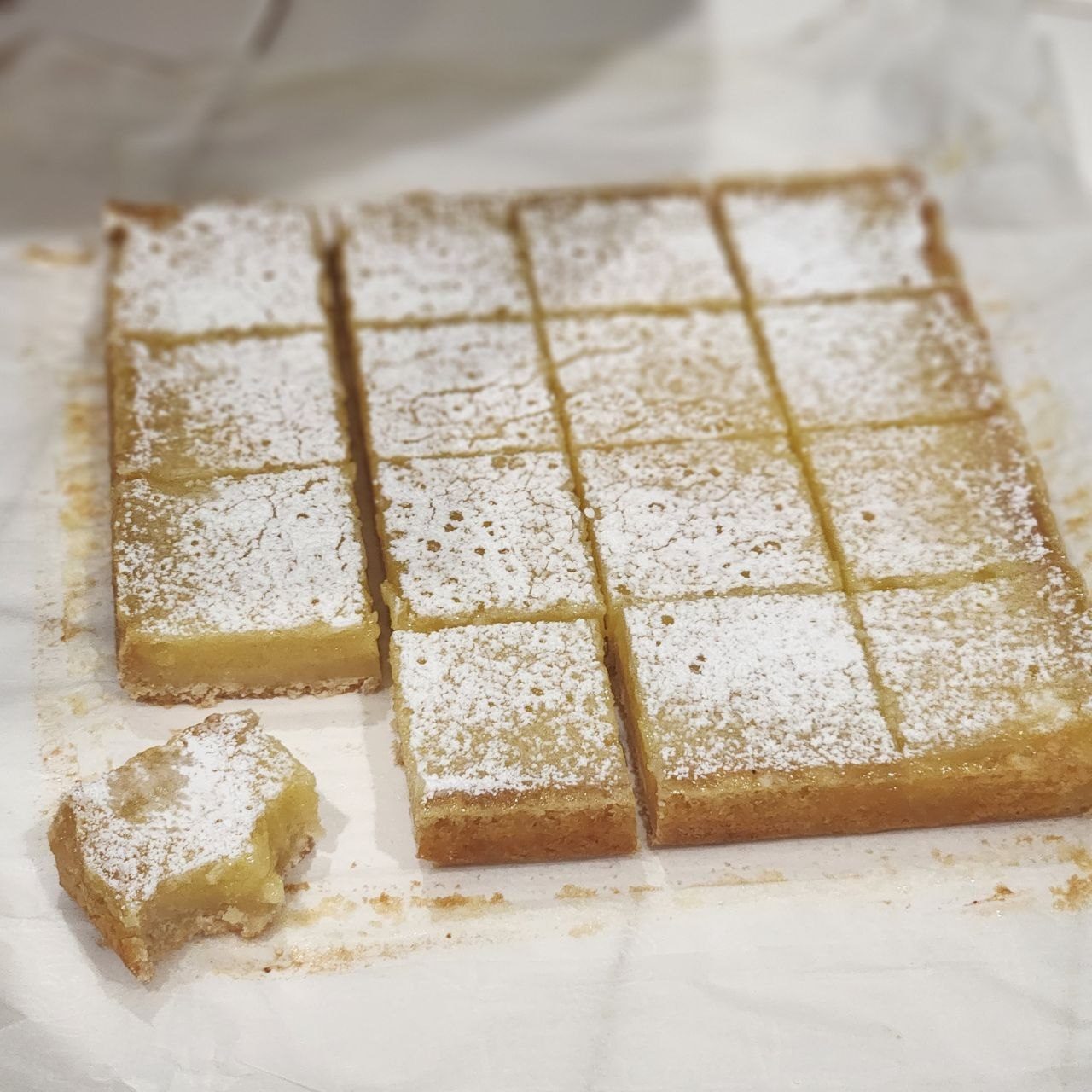 Tangy Wish Bars with homemade crust